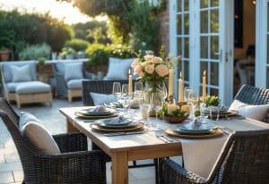 Read more about the article Sådan skaber du den perfekte borddækning med udestuemøbler til din terrasse